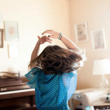 Girl spinning